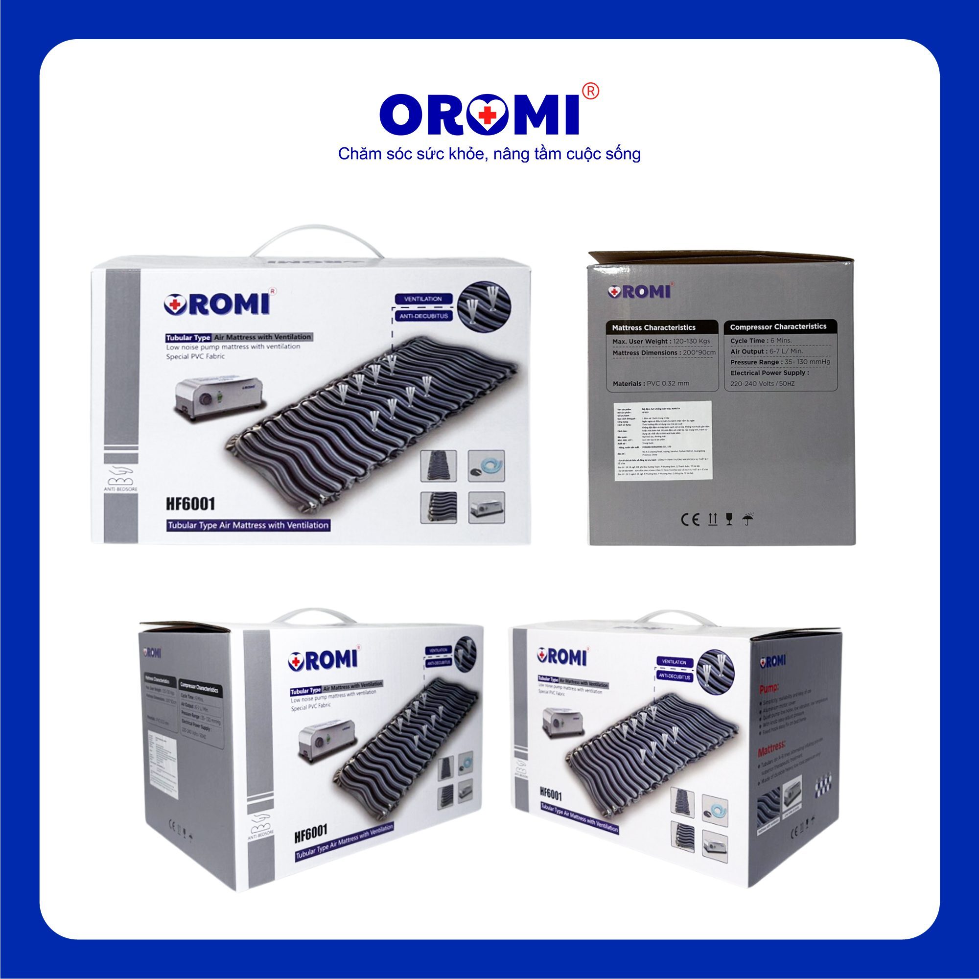 HF6001 - Đệm Hơi Chống Loét Có Thông Khí - Ảnh 5