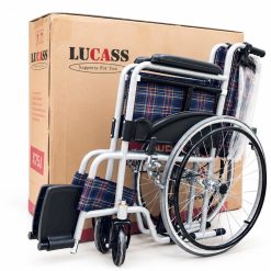 Xe lăn Lucass X75J có phanh, gấp gọn tiện lợi - Ảnh 2