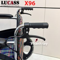 Xe lăn Lucass X96 bánh đúc, rộng ngang cho người to béo - Ảnh 5
